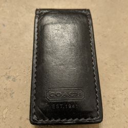 Coach leather magnetic money clip. Super nice.