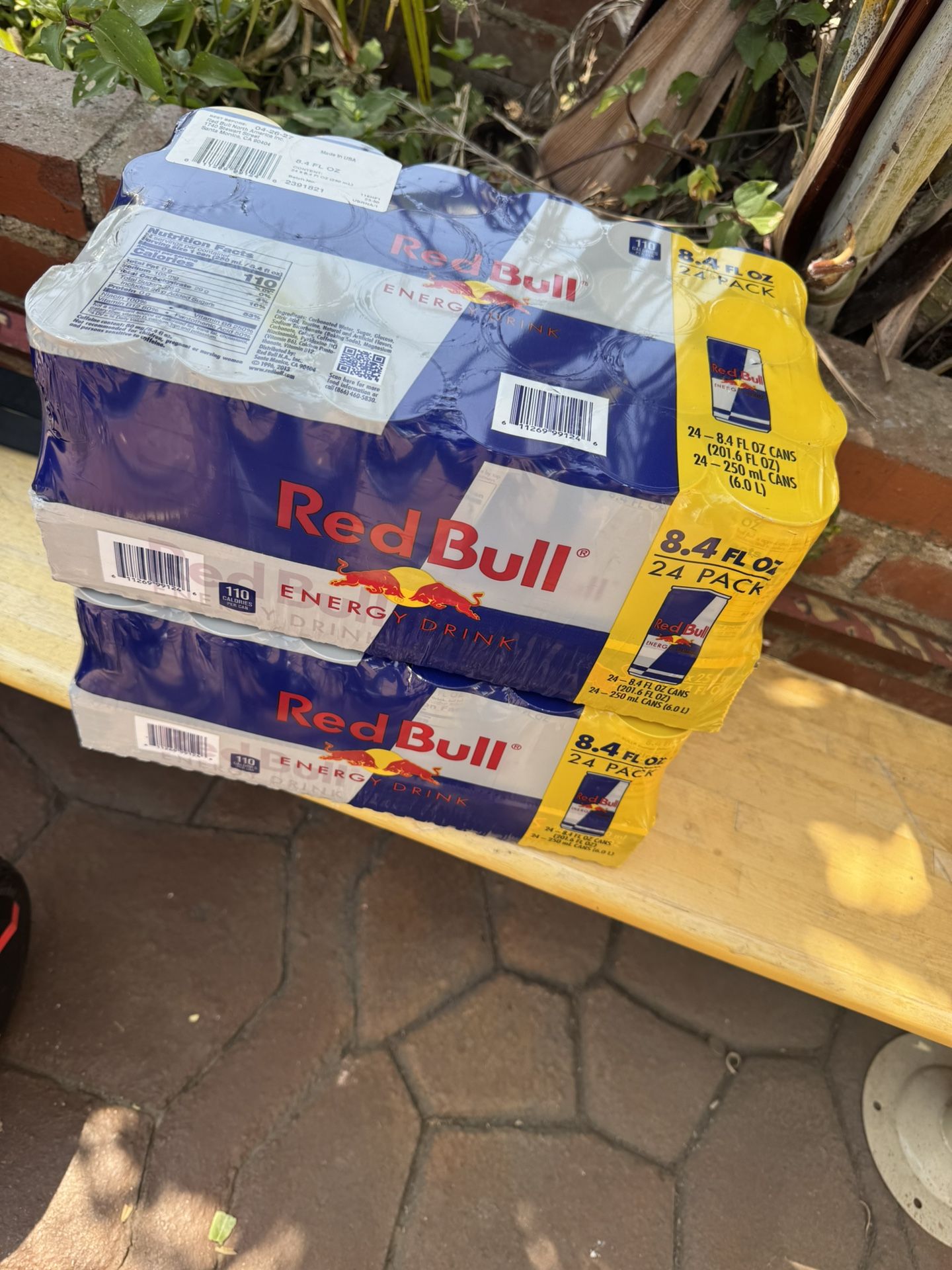 Red Bull Two Cases Available $25 Each