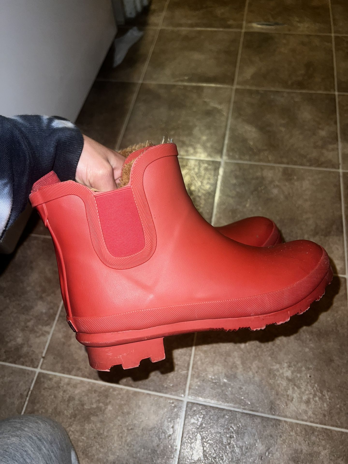 Red Rubber Rain/Winter Boots
