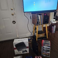 PS3 With BOX, 4 Controllers & 22 Games Lot Tested Works Excellent Condition $250