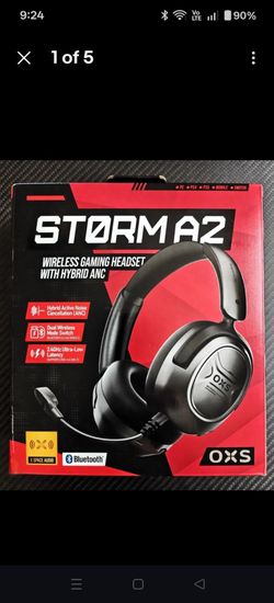 OXS Storm A2 Wireless Headset, ANC, Bluetooth 5.4 & 2.4GHz Low Latency, Dual EQ