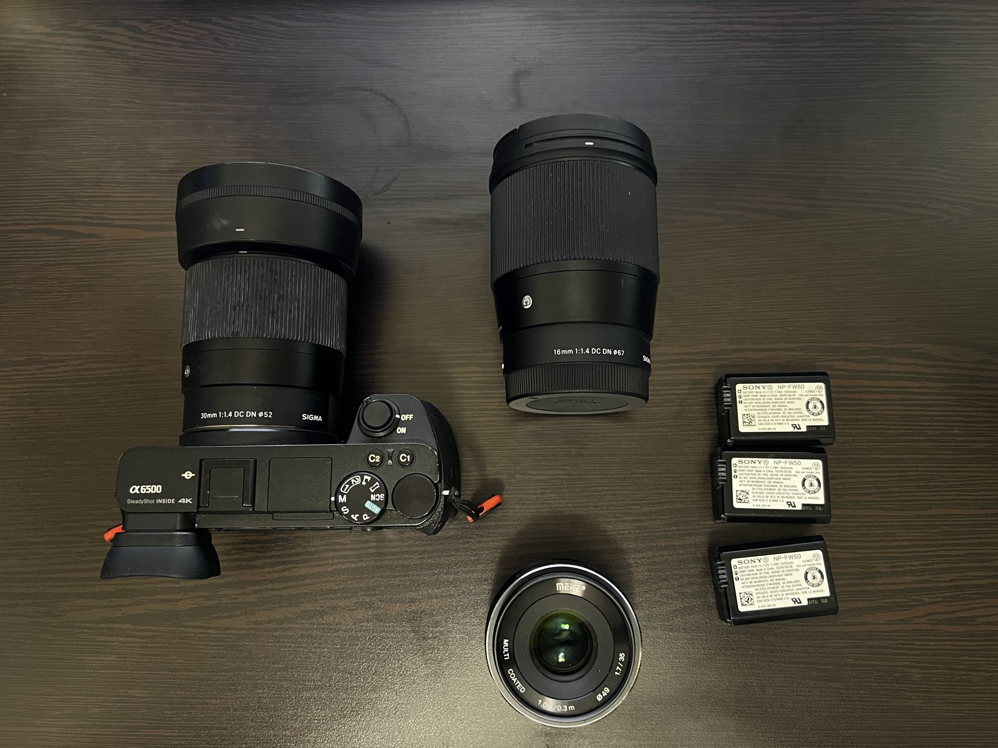 Sony Camera Gear and Lenses 
