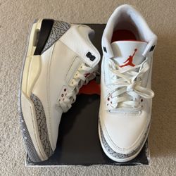 Air Jordan 3 Retro 'White Cement Reimagined' Size 9.5