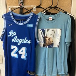 Kobe Bryant Yersey And Supreme T-shirt 