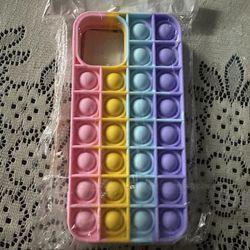 Pop It Phone Case Compatible with iPhone 12/12 Pro - Push Pop Bubble Sensory Fidget Toys Silicone