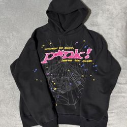 Black & Pink Sp5der Hoodie