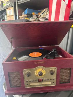 Vinyl CD player Radio Cassette