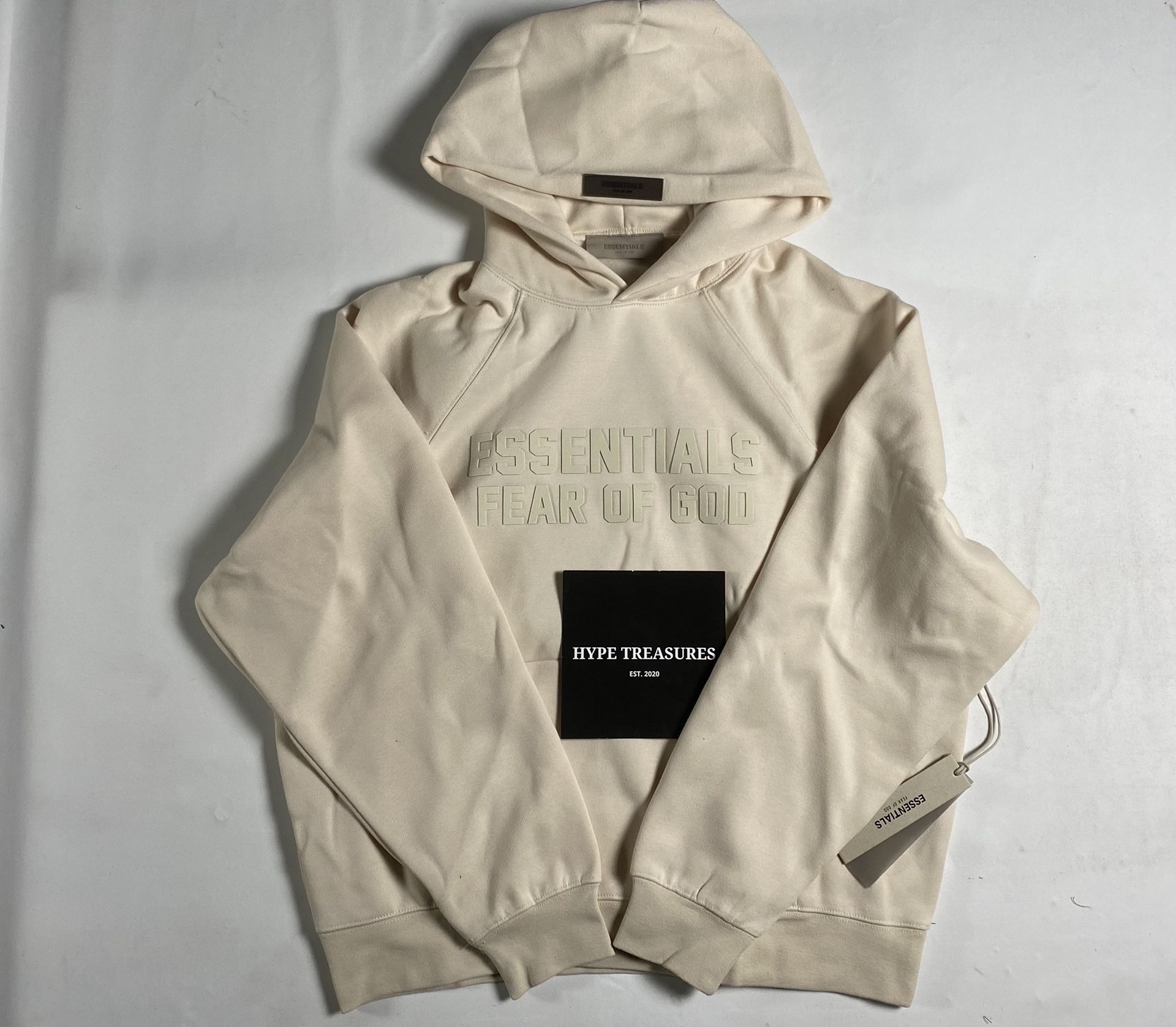 BRAND hot NEW Essentials Fear Of God Egg Shell hoodie SMALL