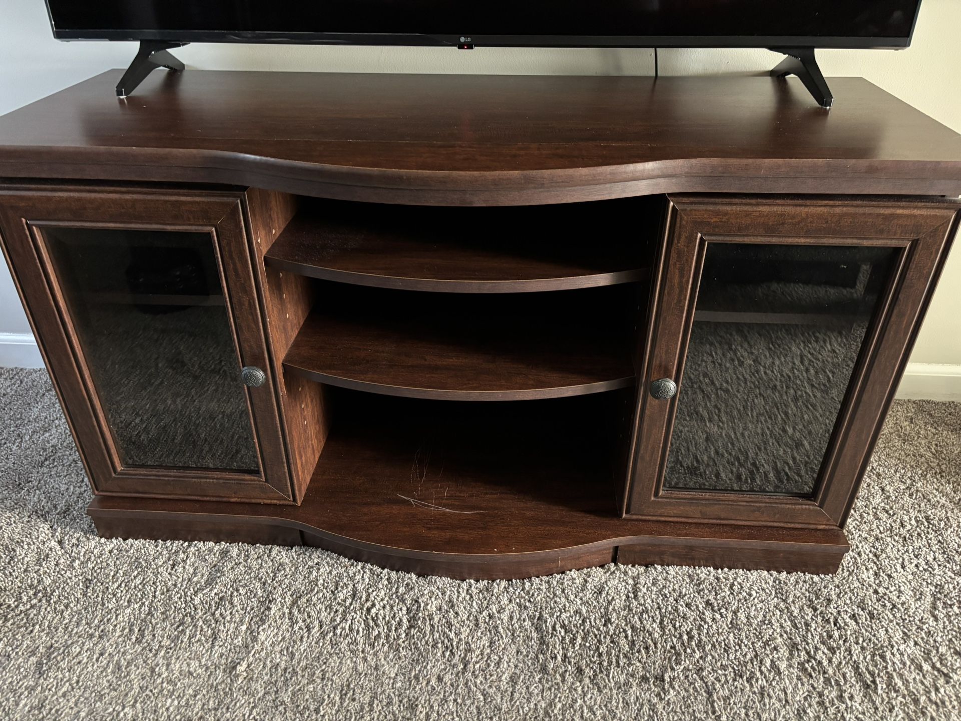 Brown wooden TV Stand