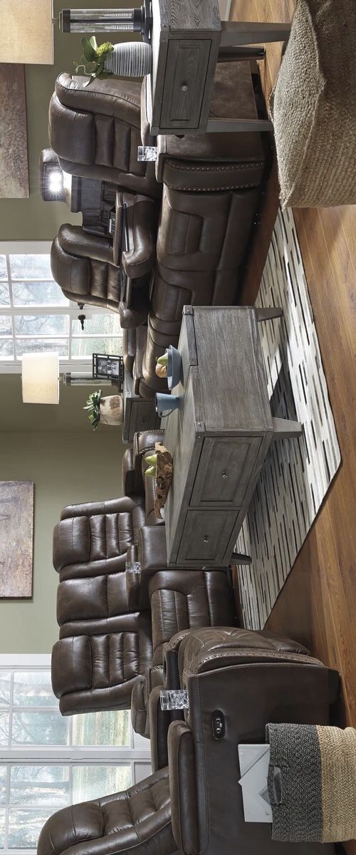 Game Zone Bark Power Reclining Living Room Set with Adjustable