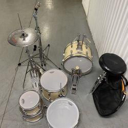 Compact Drum Set w/ Hardware & Cymbals