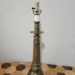 Real Antique Stiffel Brass Table Lamp Switch 1900s Vintage Heavy WORKS No Shade 