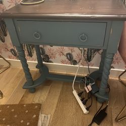 GREEN ANTIQUE LOOKING TABLE