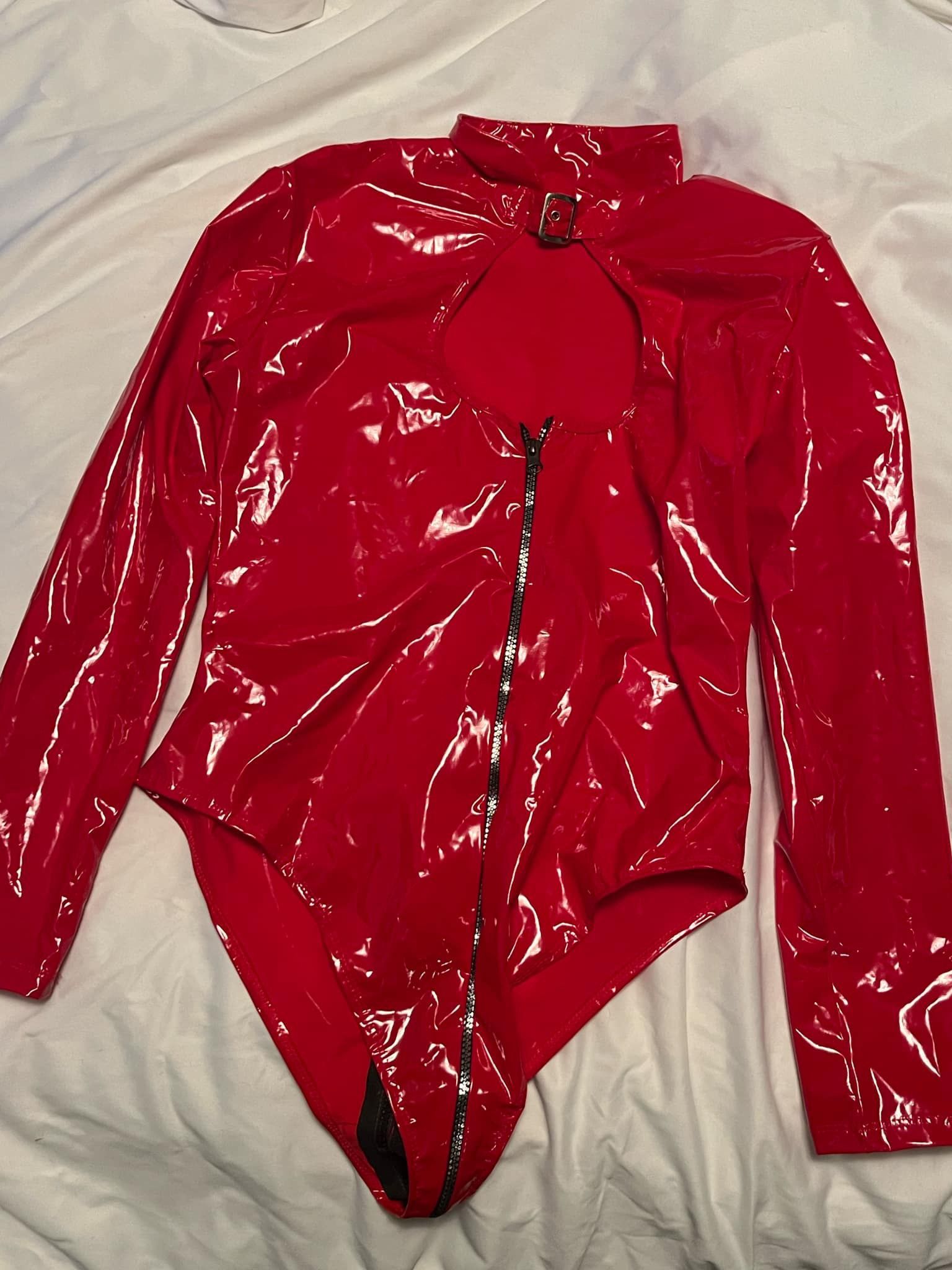 Latex Red Bodysuit 2xl