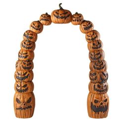 JACK-O-LANTERN HALLOWEEN PUMPKIN ARCH 7.5 FOOT  DECORATION