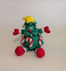 Animated Singing Dancing Plush Christmas Tree Stuffed Plush Holiday Decoration with Candy Canes and Bells