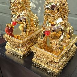 Pair of Imperial Golden Guardian LIONS
$300 - O.B.O