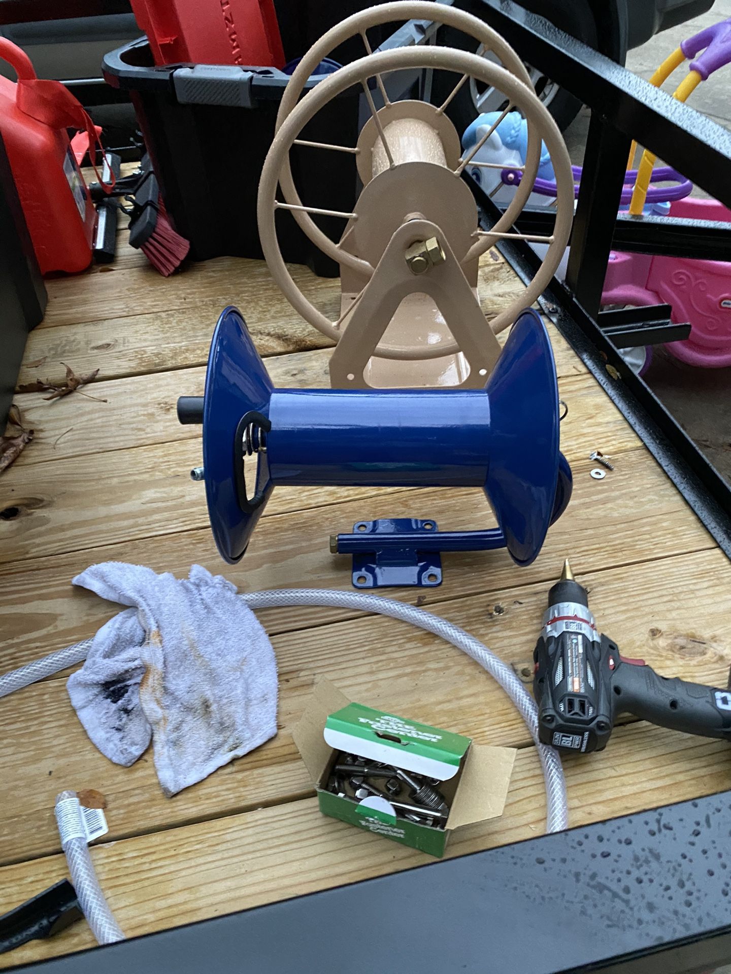 TWO (2) Powerhorse Pressure Washer Hose Reel —4000 PSI, 100ft. Capacity