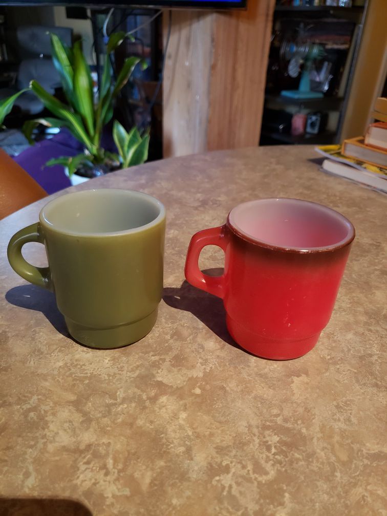 Vintage Fire King Brand Mugs/Coffee Cups