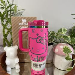 Custom Made Engraved Hello Kitty Stanley 40oz Tumbler 