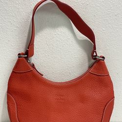 Vintage Dooney and Bourke ~ Red Leather Pebble Hobo Handbags ~ 14" x 7" x 3"
