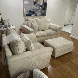 White Sofa Set 