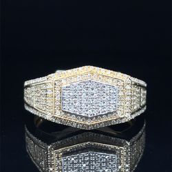 10KT Two Tone Gold Diamond Ring 5.30g .45CTW Size 10 182248/7