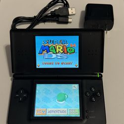 Nintendo DS Lite ALL BLACK good Used Condition 