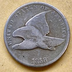 1858 Flying Eagle Small Cent Penny/fine Circulated