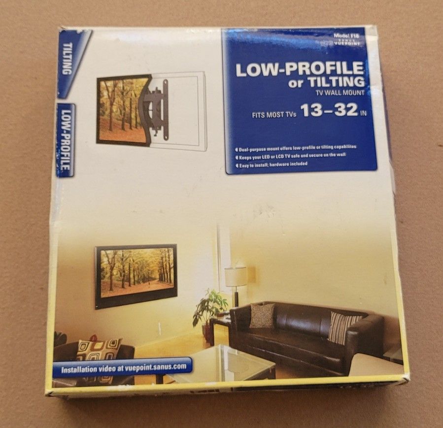 Sanus Vuepoint Model F18 Low Profile or Tilt TV Wall Mount 13"-32" Up to 50 #