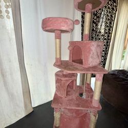 CAT  TOWER  6 FT.  Pink