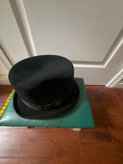 NEW Bailey Big Zwey Black Felt Mad Hatter Western Top Hat Frontier Collection