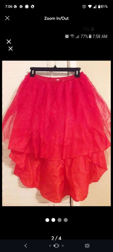 Devil Ladies Sparkles Tutu Skirt Halloween Costume