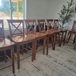 Solid Wood 7 Chairs 
