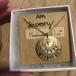 Gold Necklace, Young, Wild, And free Necklace 