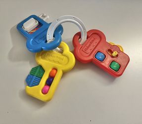 Vintage Fisher Price Keys Activity Spin Slide Clicks Developmental Baby Toy Vintage 1994