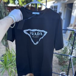 Prada Black Cotton T Shirt