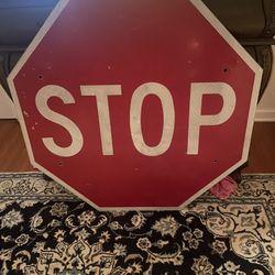 Retired extra large stop sign 3 feet Tall 3 Wide 