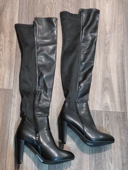 Black Thigh High Boots