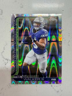 2025 Topps Chrome #276 Kenneth Walker III Ray Wave Refractor