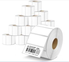 Spartan Industrial - 2.5" X 1" Direct Thermal Labels (13000 Count, 10 Rolls) - SKU And Barcode Labels, Thermal Sticker Roll For Product Identification