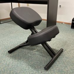  Ergonomic Knee Chair, Black/Espresso