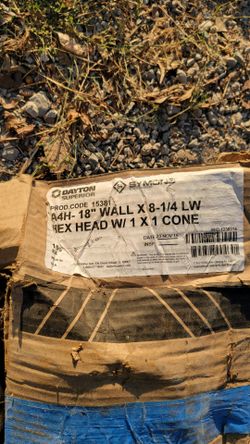 Dayton Superior A4H 18" Hex Head Concrete Form Ties – 100ct