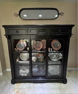 Black Cabinet Hutch
