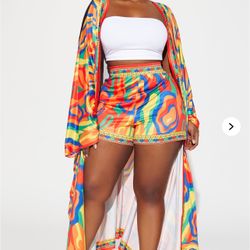 Kimono Set Orange Combo 