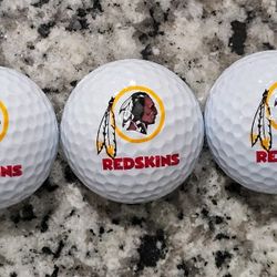 Washington Redskins/Commanders branded logo 3 pack of golf balls **NEW**