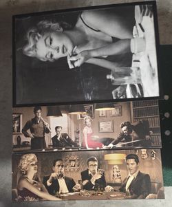 Lot Of 3 Marilyn Monroe Photo Art Prints