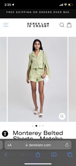 Derek Lam 10 Crosby- Monterey Belted Shorts - Matcha