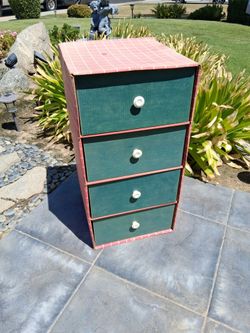 Vintage SUPER RARE!1970's cardboard 4- drawer chest of drawers....asking 60.00