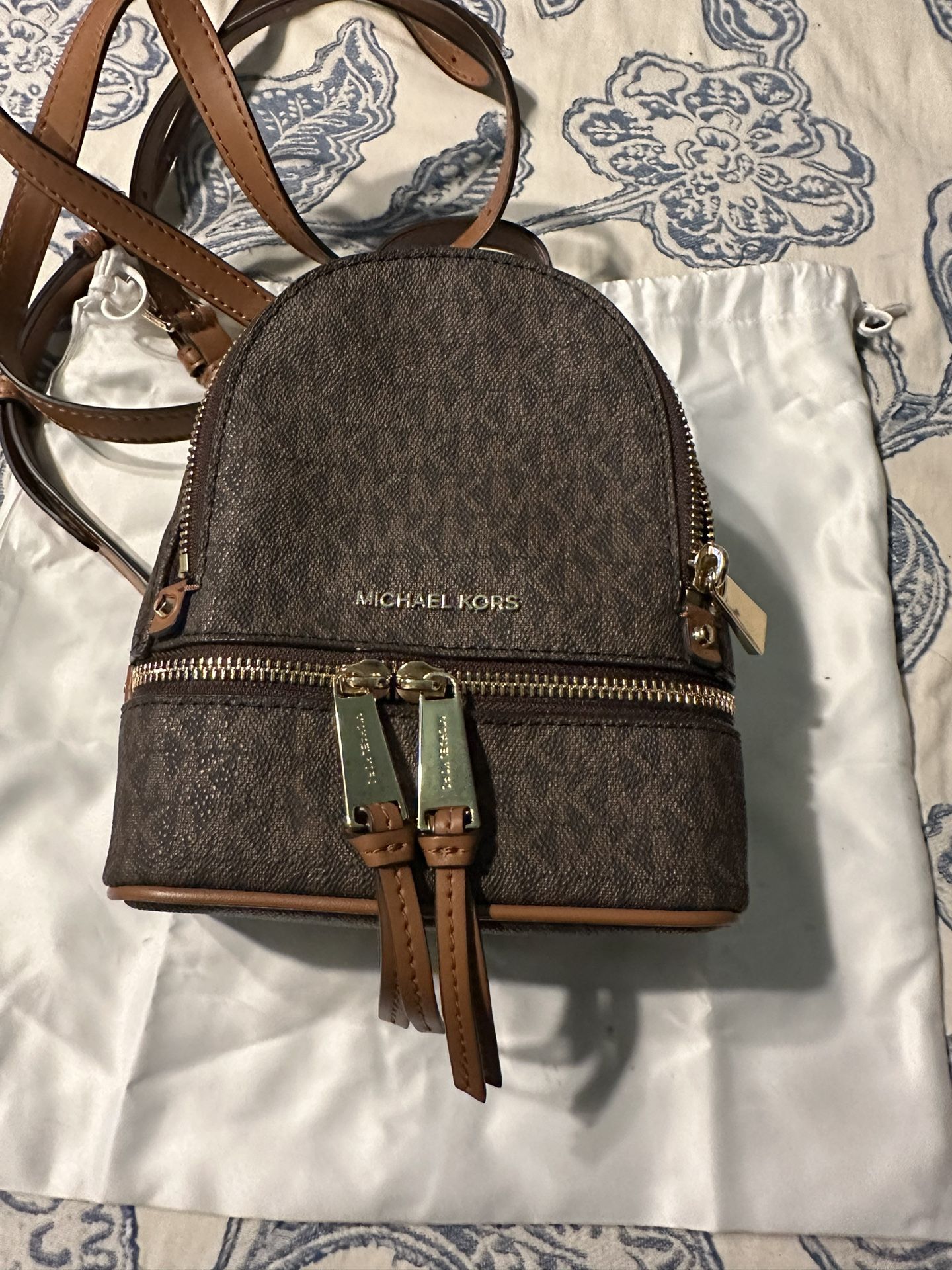 Michael Kors Women's Rhea Mini Logo Backpack Brown